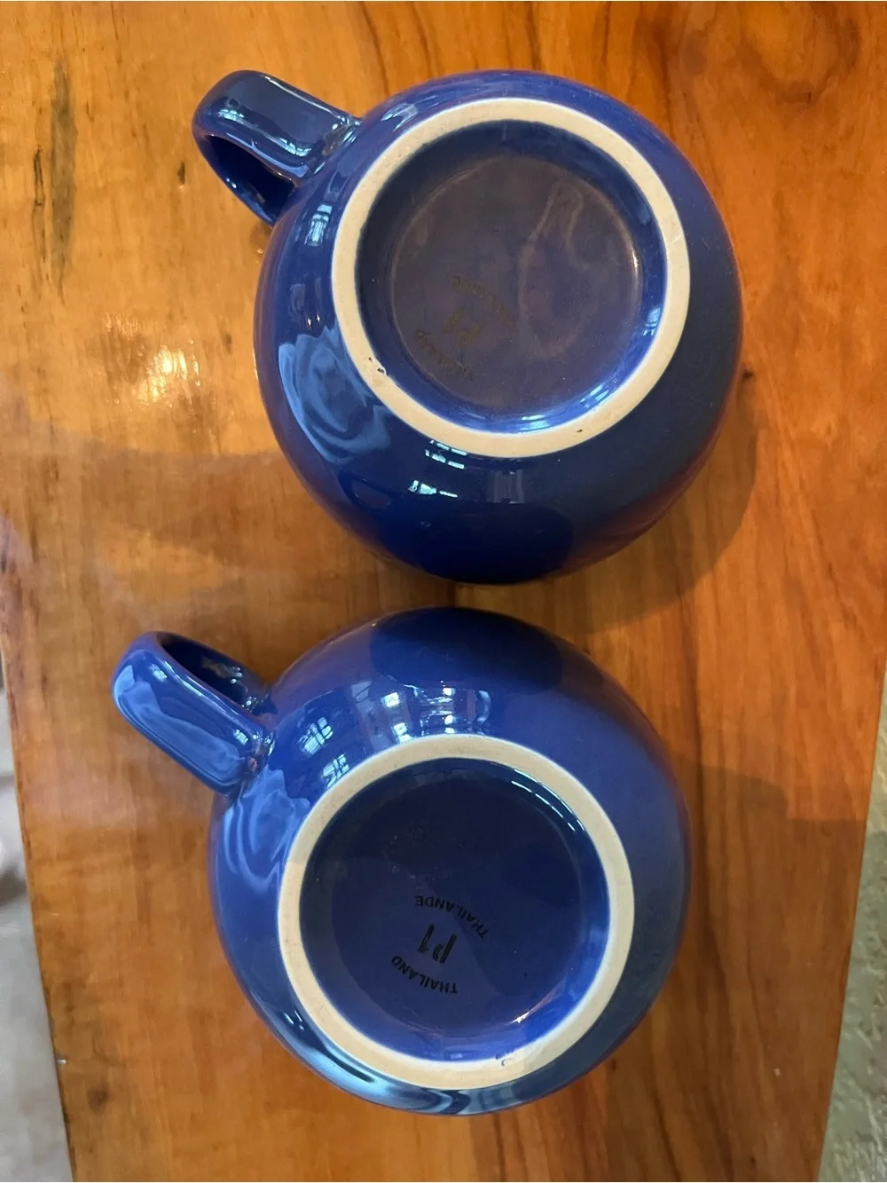 Pier 1 Cobalt Blue Ceramic Mugs - Pair